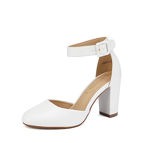 DREAM PAIRS Womens High Heels Closed Toe Court Shoes