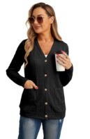 GRECERELLE Womens Long Sleeve Lightweight Cardigan