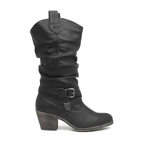 Rocket Dog Sidestep Women's Black Cowboy Boot