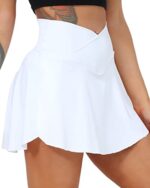 TZLDN Women's Pleated Tennis Skirt with Shorts Pockets