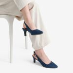 DREAM PAIRS Womens Slingback Kitten Heel Court Shoes