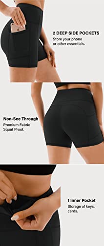 JOYSPELS Women's High Waist Gym Shorts with Pockets