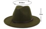 Bamboopack Retro Wide Brim Fedora Hat with Belt Buckle