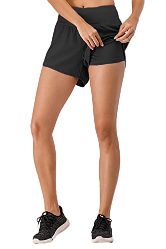 COTOP Women's 2-in-1 Lightweight Quick Dry Running Shorts