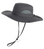 Wmcaps Men's Wide Brim UPF 50 Sun Hat, Mesh UV Protection