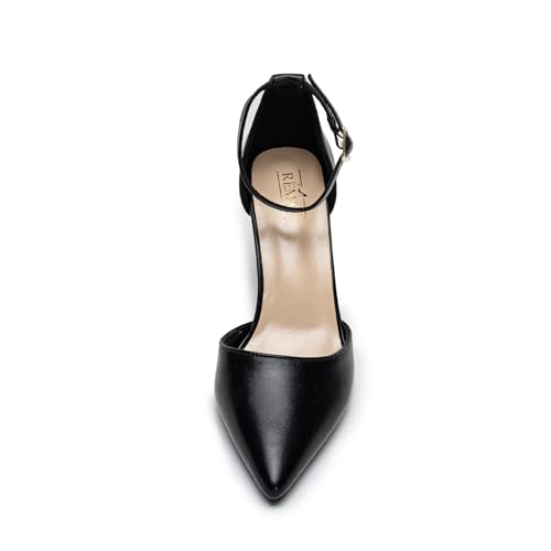 Women's Buckle Ankle Strap Pointed Toe Stilettos