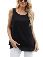 Yommay Women's Sleeveless Chiffon Tank Top