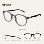 OPULIZE Blue Light Blocking Glasses Slim Round Frame