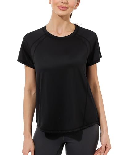 Women's Quick Dry Gym Top - Short Sleeve Crew Neck