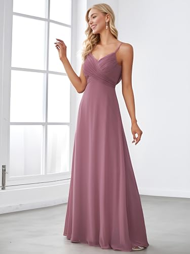 Ever-Pretty Women's Spaghetti Straps V-Neck Maxi Dress
