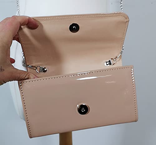 LeahWard Women's Patent Flap Clutch Bag 25 cm