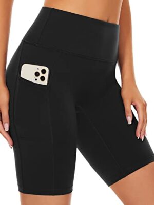SIMIYA Women's High Waist Cycling Shorts with Pockets
