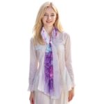 Lamca Chiffon Floral Print Scarf - Lightweight Shawl
