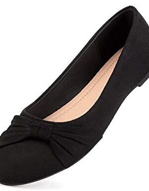 MaxMuxun Women's Ballet Flats with Bow Tie