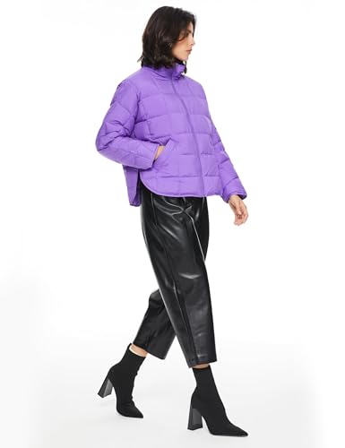 Orolay Women's Lightweight Puffer Jacket with Stand Collar