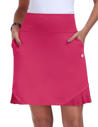 MoFiz Women's Pleated Tennis Skirt with Pockets
