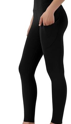 Leovqn High Waist Gym Leggings with Side Pockets