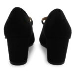 Womens Mid Block Heels Mary Jane Ankle Strap Shoes