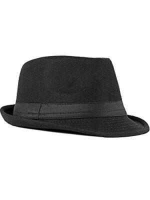 FBBULES Unisex Vintage Trilby Hat 56-58CM