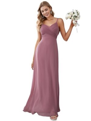 Ever-Pretty Women's Spaghetti Straps V-Neck Maxi Dress