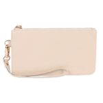 Jiusely Genuine Leather Wristlet Clutch, Zip Purse Wallet