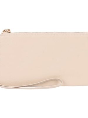 Jiusely Genuine Leather Wristlet Clutch, Zip Purse Wallet