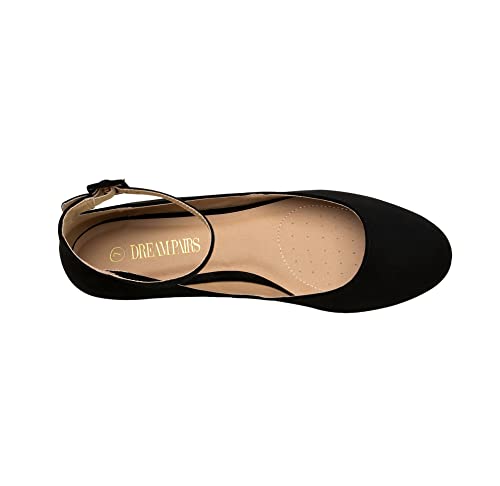 DREAM PAIRS Women's Ballet Flats Ankle Strap Shoes