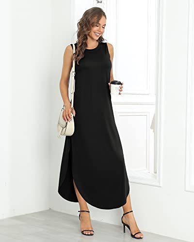 AUSELILY Women Summer Casual Maxi Dresses Beach Cover-Ups