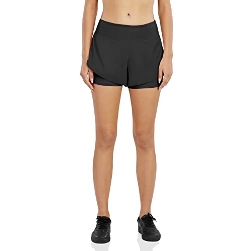 COTOP Women's 2-in-1 Lightweight Quick Dry Running Shorts