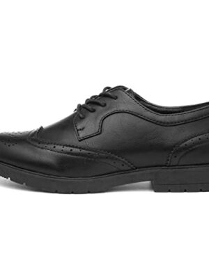 Lilley Agnes Women's Black Brogue Lace-Up Shoe
