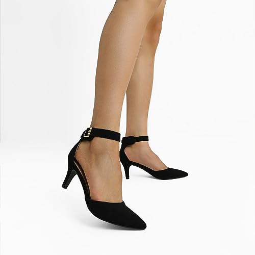 DREAM PAIRS Women's Pointed Toe Low Heel Sandals