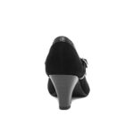 Lilley Vicky Women's Black Faux Suede Court Shoe