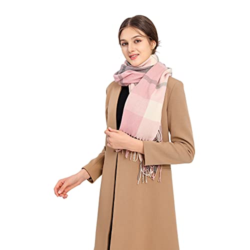 Oak & Tea Ladies Winter Tartan Shawls, Cashmere Feel
