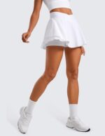 CRZ YOGA Women's Pleated Tennis Skirt with Pockets