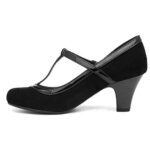 Lilley Vicky Women's Black Faux Suede Court Shoe