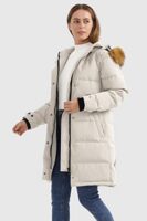 Orolay Women's Insulated Down Coat with Faux Fur Hood