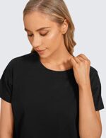 CRZ YOGA Women's Short Sleeve Gym Crop Top