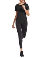 Wayleb Women's Quick Dry Gym T-Shirt, Short Sleeve