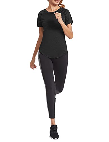 Wayleb Women's Quick Dry Gym T-Shirt, Short Sleeve