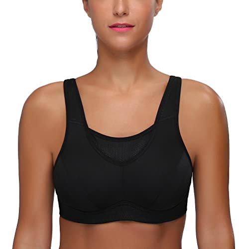 WingsLove Women's High Impact Wirefree Sports Bra