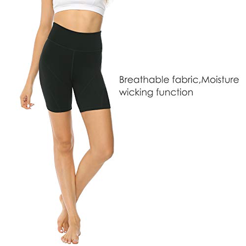 JOYSPELS Women's High Waisted Gym Shorts with Pockets