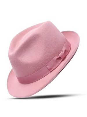 Vintage Woolen Trilby Fedora Jazz Hat with Band