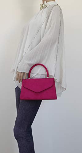 SwankySwans Women's Kendall Suede Party Clutch Bag