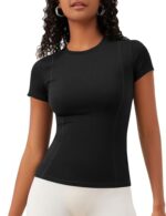IECCP Women's Seamless Short Sleeve Workout Shirt