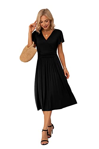 GRECERELLE Womens Summer Wrap Dress Casual Floral