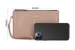 Goatskin Leather Wristlet Clutch Wallet with Strap