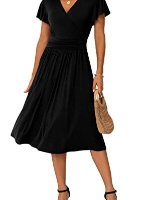 GRECERELLE Womens Summer Wrap Dress Casual Floral