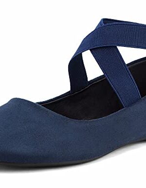 MaxMuxun Women's Ballerina Elastic Strap Pumps