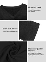 Famulily Women's Summer V Neck Half Sleeve Tunic Top