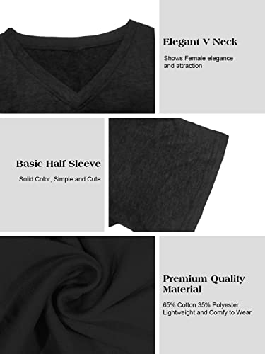 Famulily Women's Summer V Neck Half Sleeve Tunic Top